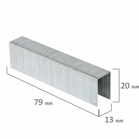 Скобы №23/20 1000шт на 160л BRAUBERG 1/5/100 Скобы №23/20 1000шт на 160л BRAUBERG 1/5/100