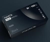 Перчатки смотровые виниловые неопудренные MediOk черные L 4,5гр 50/500