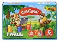 Гуашь 06цв 20мл Creativiki 1/36