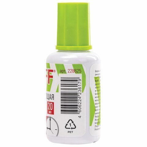 Корректирующая жидкость штрих 20мл флакон с кисточкой быстросохнущая STAFF EVERYDAY  1/12/576 (Клиен Корректирующая жидкость штрих 20мл флакон с кисточкой быстросохнущая STAFF EVERYDAY  1/12/576 (Клиен