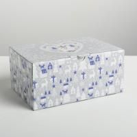 НГ Подарочная коробка 22х15х10 складная Новогодняя 1/1
