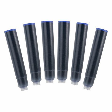 Картриджи чернильные СИНИЕ CENTROPEN, КОМПЛЕКТ 6 шт., 0019/6