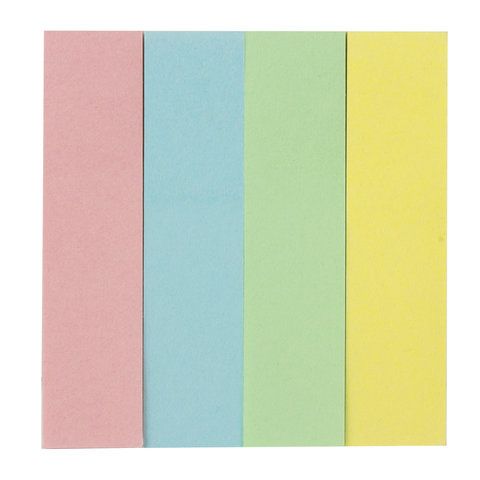 Закладки клейкие бумажные 50х12мм 4цв.х25л пастель STAFF 1/48/768 (Клиент)