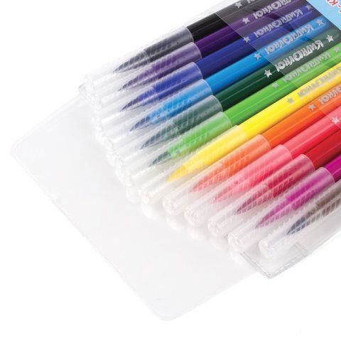 Фломастеры 12 цв с кистью вентилируемый колпачок ЮНЛАНДИЯ ЮНЫЙ ВОЛШЕБНИК 1/24