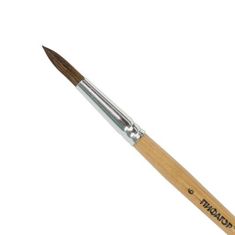 Кисть пони круглая №6 Пифагор 1/30/1800 Кисть пони круглая №6 Пифагор 1/30/1800