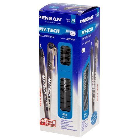 Ручка шариковая масляная синяя 0,7мм линия 0,35мм PENSAN My-Tech 1/25 Ручка шариковая масляная синяя 0,7мм линия 0,35мм PENSAN My-Tech 1/25