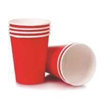 Стакан бумажный для горячего 400мл d-90 Красный 50/800