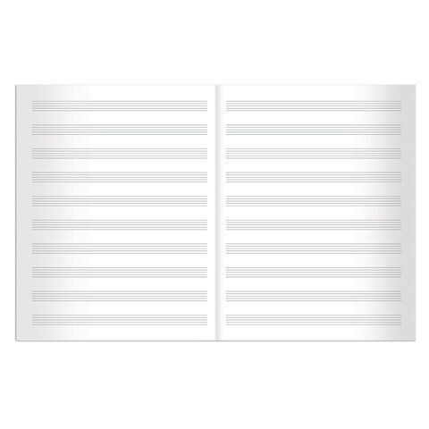 Тетрадь для нот А4 40л обложка мелованный картон, вертикальная, 2 вида 1/20