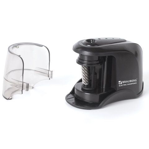 Точилка электрическая питание от 4 батареек АА спиралевидное лезвие JET Brauberg 1/12