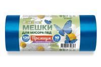 Мешок для мусора 120л рулон ПВД (70х110)-35 синий (лаванда) ПРЕМИУМ 50г Ромашка (10шт) 1/12 Мешок для мусора 120л рулон ПВД (70х110)-35 синий (лаванда) ПРЕМИУМ 50г Ромашка (10шт) 1/12