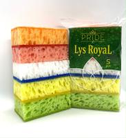 Губка для посуды (5шт) 105х65х35мм Lys Royal 1/30 Губка для посуды (5шт) 105х65х35мм Lys Royal 1/30