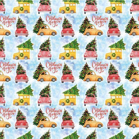 НГ Бумага упаковочная 70х100см ЗОЛОТАЯ СКАЗКА Сказочный подарок 10дизайнов 105г/м2 1/50