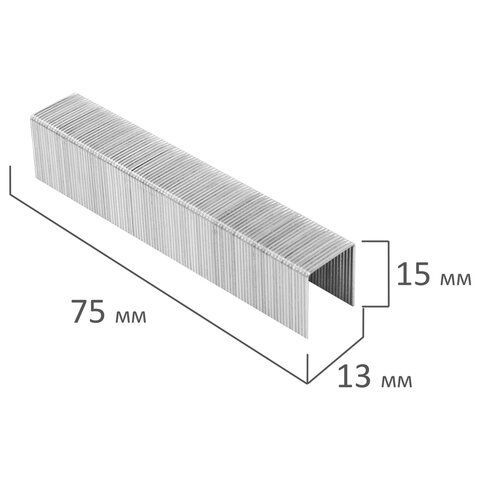 Скобы №23/15 1000 шт от 40 до 100л BRAUBERG 1/10/120 Скобы №23/15 1000 шт от 40 до 100л BRAUBERG 1/10/120
