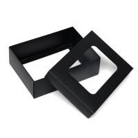 Коробка с окном 165х125х52мм картон черная 1/5/340 Коробка с окном 165х125х52мм картон черная 1/5/340