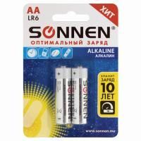 Элемент питания SONNEN, AA (LR6), КОМПЛЕКТ 2шт., АЛКАЛИН, в блистере, 1.5В, 1/12/120 Элемент питания SONNEN, AA (LR6), КОМПЛЕКТ 2шт., АЛКАЛИН, в блистере, 1.5В, 1/12/120