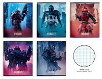 Тетрадь 48л А5 клетка мелованный картон Кибер Войны Schoolformat 10/80