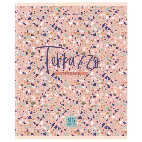 Тетрадь 96л А4 клетка скоба обложка картон Terrazzo 1/5/50 Тетрадь 96л А4 клетка скоба обложка картон Terrazzo 1/5/50
