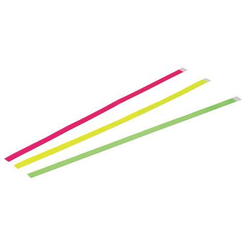 Закладки-ляссе НЕОН для книг А4 (длина 38 см) ПИФАГОР, клейкий край, 3 ленты, 111646 Закладки-ляссе НЕОН для книг А4 (длина 38 см) ПИФАГОР, клейкий край, 3 ленты, 111646