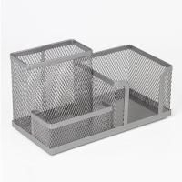 Подставка-органайзер 102х186х95мм металлическая 3 секции серебр Germanium Brauberg 1/6/24