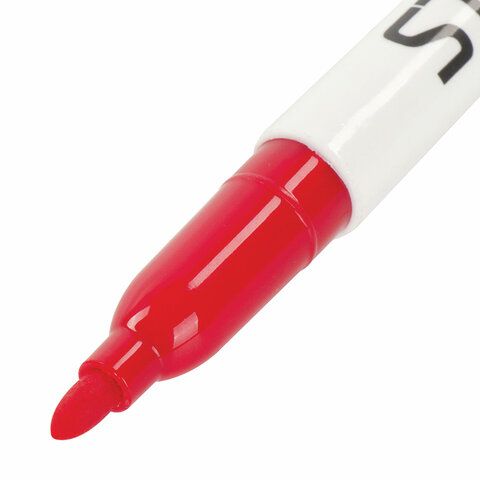 Маркер для доски красный 2,5мм тонкий корпус круглый наконечник STAFF 1/12 Маркер для доски красный 2,5мм тонкий корпус круглый наконечник STAFF 1/12