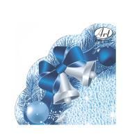 НГ Салфетки 3-сл d 32 см  Rondo Новогодний венок (12) 1/15