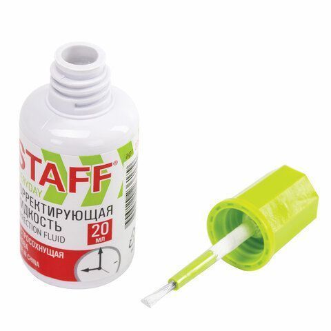 Корректирующая жидкость штрих 20мл флакон с кисточкой быстросохнущая STAFF EVERYDAY  1/12/576 (Клиен Корректирующая жидкость штрих 20мл флакон с кисточкой быстросохнущая STAFF EVERYDAY  1/12/576 (Клиен