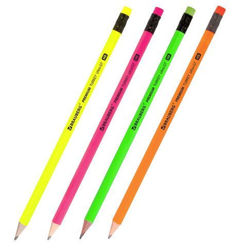 Карандаш ч/гр HB с резинкой, ассорти BRAUBERG PREMIUM TURKEY 1/72 Карандаш ч/гр HB с резинкой, ассорти BRAUBERG PREMIUM TURKEY 1/72