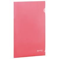 Папка-уголок А4 прозр. красная 0,15мм BRAUBERG 1/15