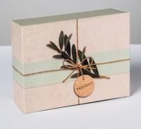 Подарочная коробка 20х15х8см Эко стиль 1/125