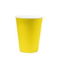 Стакан бумажный для горячего 350мл d-90 Желтый 50/800