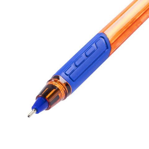 Ручка шариковая масляная синяя 0,7мм 0,35мм с грипом BRAUBERG Extra Glide GT Tone Orange 1/12 (Клиен