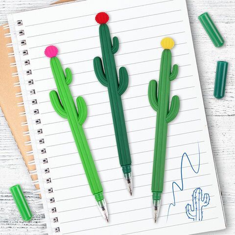 Ручка фигурная шариковая мягкий силиконовый корпус, ассорти, СИНЯЯ, 0,7мм ЮНЛАНДИЯ Кактус 1/12 Ручка фигурная шариковая мягкий силиконовый корпус, ассорти, СИНЯЯ, 0,7мм ЮНЛАНДИЯ Кактус 1/12