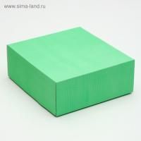 Коробка без окна 145х145х60мм микрогофрокартон мятная 5/5 Коробка без окна 145х145х60мм микрогофрокартон мятная 5/5