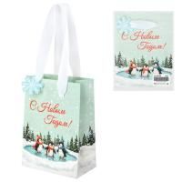 НГ Пакет подарочный бумажный (11х15х6) Simple magic ЗОЛОТАЯ СКАЗКА 1/12/144