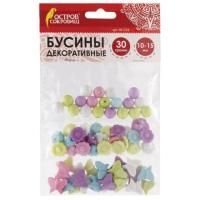 Бусины ШАРЫ/ЦВЕТЫ/БАБОЧКИ 10-15мм 6цв пастель ОС Бусины ШАРЫ/ЦВЕТЫ/БАБОЧКИ 10-15мм 6цв пастель ОС