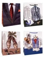 Пакет подарочный бумажный (26х32х10) ламинир мужской микс  1/20 Пакет подарочный бумажный (26х32х10) ламинир мужской микс  1/20