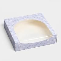 Подарочная коробка с окном 20х20х5см With love 1/5/400 Подарочная коробка с окном 20х20х5см With love 1/5/400