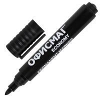 Маркер перманентный черный 3мм круглый наконечник ОФИСМАГ Economy 1/12 Маркер перманентный черный 3мм круглый наконечник ОФИСМАГ Economy 1/12