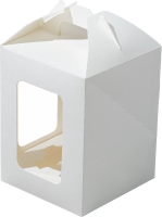 Коробка для куличей с окном 160х160х200мм на белый OSQ JUMPL M 25/150 Коробка для куличей с окном 160х160х200мм на белый OSQ JUMPL M 25/150