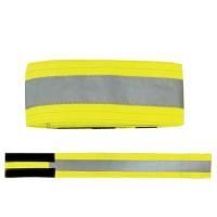 Повязка светоотражающая на руку 430х55 мм на липучке лимонная 1/5/50 Повязка светоотражающая на руку 430х55 мм на липучке лимонная 1/5/50