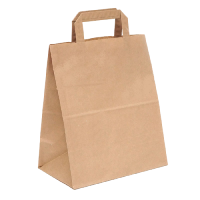 Пакет бумажный крафт с плоскими ручками 240х140х280 80гр/м до 3кг 300/300 Пакет бумажный крафт с плоскими ручками 240х140х280 80гр/м до 3кг 300/300