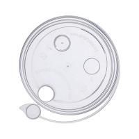 Крышка для бумажных стаканов d 90 мм с питейником флип-топ прозрачная глянец 50/1000
