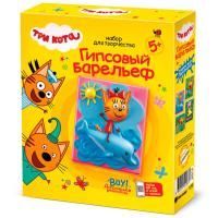 Набор для творчествагипсовый барельеф Три кота Карамелька 1/46