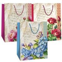 Пакет подарочный бумажный (26х32х13) Микc № 4 1/240