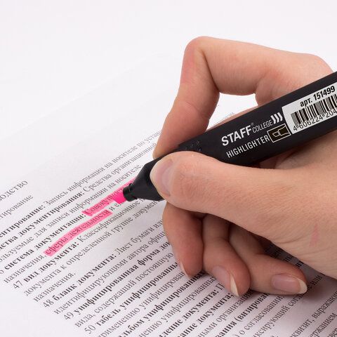 Текстмаркер розовый 1-4мм STAFF College STICK HL-497 1/12