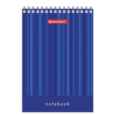 Блокнот 40л А6 108х145мм клетка гребень Полоски BRAUBERG 1/10/140