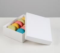 Коробка без окна 165х125х52мм картонная белая 1/5/200 Коробка без окна 165х125х52мм картонная белая 1/5/200