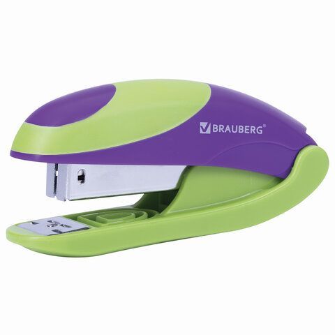 Степлер №24/6 26/6 до 20л ассорти с резиновыми вставками BRAUBERG MIX 1/12 Степлер №24/6 26/6 до 20л ассорти с резиновыми вставками BRAUBERG MIX 1/12