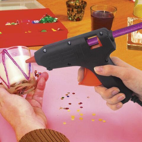 Клеевые стержни, диаметр 11мм, длина 100мм,цветные (ассорти),С БЛЕСТКАМИ,КОМПЛЕКТ 12шт,6цв, BRAUBERG