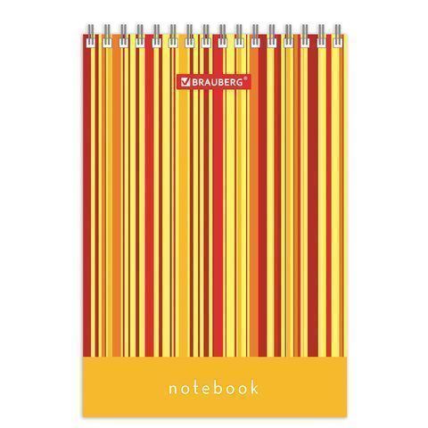 Блокнот 40л А6 108х145мм клетка гребень Полоски BRAUBERG 1/10/140 Блокнот 40л А6 108х145мм клетка гребень Полоски BRAUBERG 1/10/140